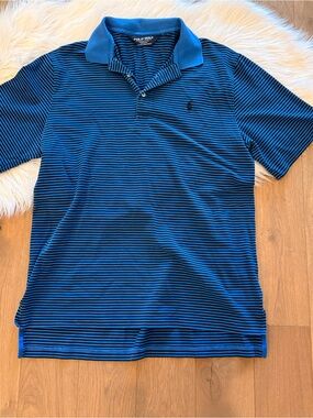 Polo Golf by Ralph Lauren Blue Striped Short-Sleeve Polo